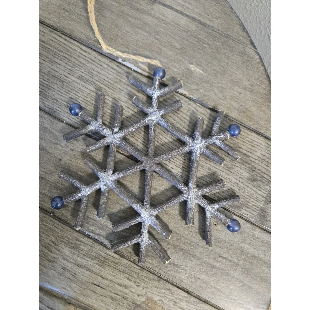 Set Of 8 Rustic Outdoor Cabin Themed Christmas Ornaments